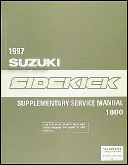 1997 Suzuki Sidekick Sport 1800 Repair Manual Supplement Original