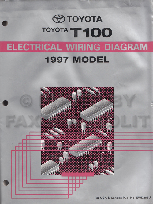 1997 Toyota T100 Truck Wiring Diagram Manual Original