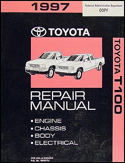 1997 Toyota T100 Repair Manual Original 