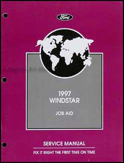 1997 Ford Windstar Repair Manual Supplement Original "Job Aid"