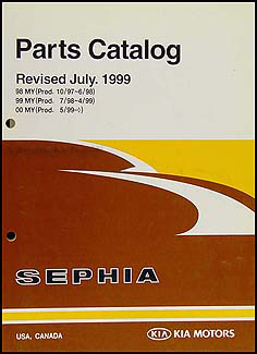 1998-2000 Kia Sephia Parts Book Original 