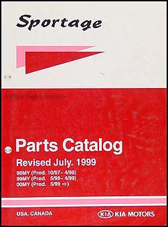 1998-2000 Kia Sportage Parts Book Original 