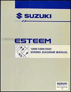 1998-2000 Suzuki Esteem Wiring Diagram Manual Original