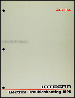 1998 Acura Integra Electrical Troubleshooting Manual Original 