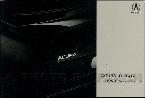 1998 Acura Integra Owners Manual Original