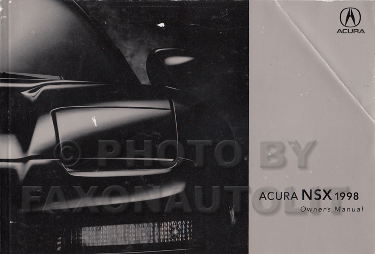 1998 Acura NSX Owners Manual Original