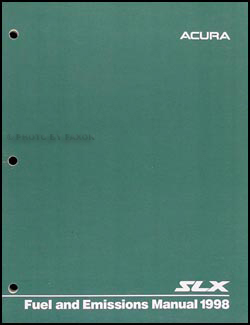 1998 Acura SLX Fuel and Emissions Manual Original