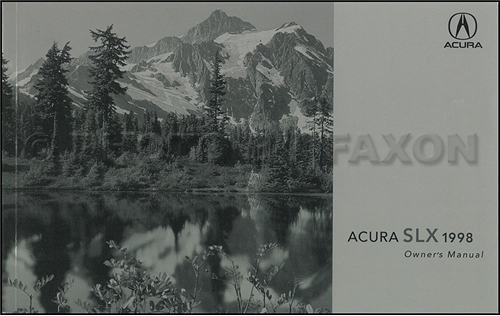 1998 Acura SLX Owners Manual Original