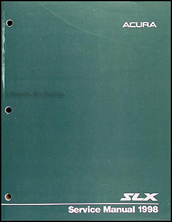 1998 Acura SLX Shop Manual Original 