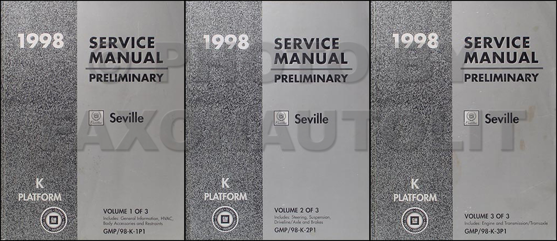 Preliminary 1998 Cadillac Seville Repair Shop Manual Original 3 Volume Set