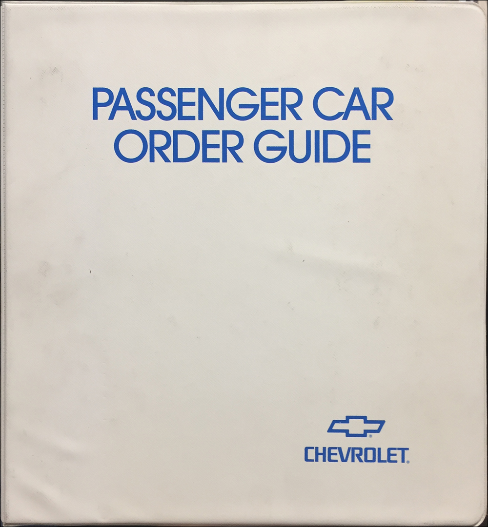 1998 Chevrolet Car Order Guide Dealer Album Original