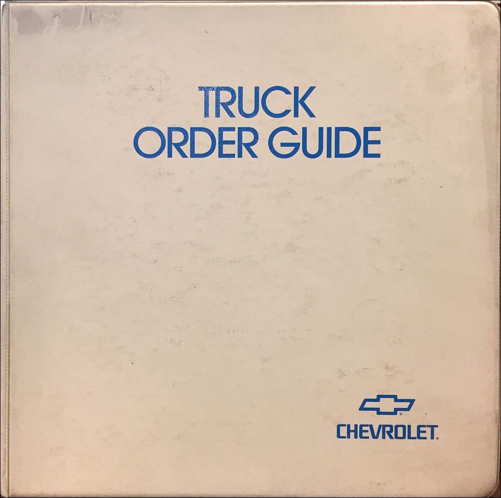 1998 Chevrolet Truck Order Guide Dealer Album Original