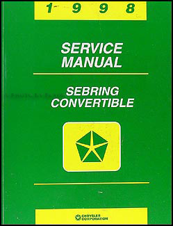 1998 Sebring Convertible Shop Manual Original 