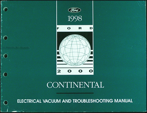 1998 Lincoln Continental Electrical and Vacuum Troubleshooting Manual