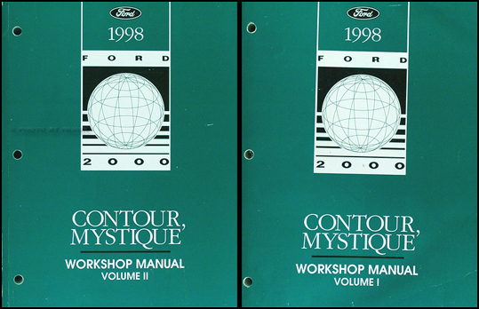 1998 Ford Contour Mercury Mystique Shop Manual Original 2 Volume Set