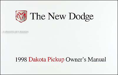 1998 Dodge Dakota Pickup Truck Original Owner's Manual 98