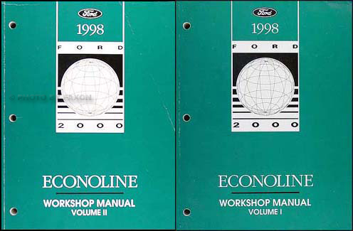 1998 Ford Econoline Van and Club Wagon Repair Shop Manual Set of 2 Original