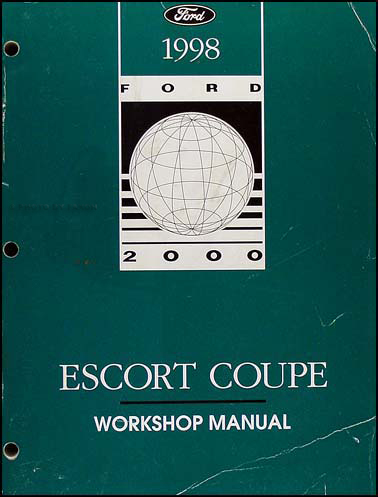 1998 Ford Escort ZX-2 Coupe Repair Manual Original 