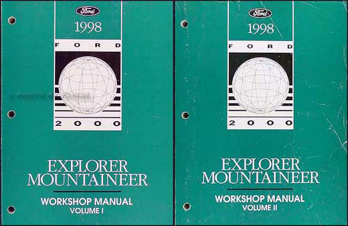 1998 Ford Explorer Mountaineer Repair Manual Original 2 Volume Set 