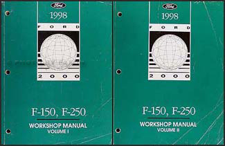 1998 Ford F-150 and F-250 under 8500 GVWR Repair Shop Manual Set Original