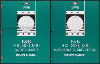 1998 Ford F700 F800 FT900 B700 Truck Repair Shop Manual Set