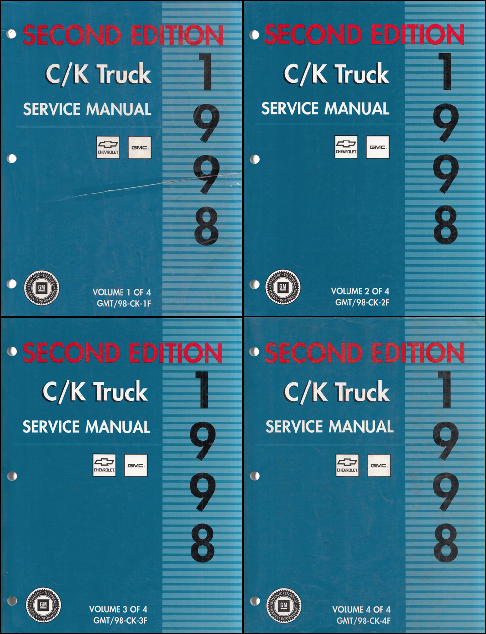 1998 C K 1500-3500 Repair Shop Manual Set Pickup Suburban Tahoe Yukon Second Edition