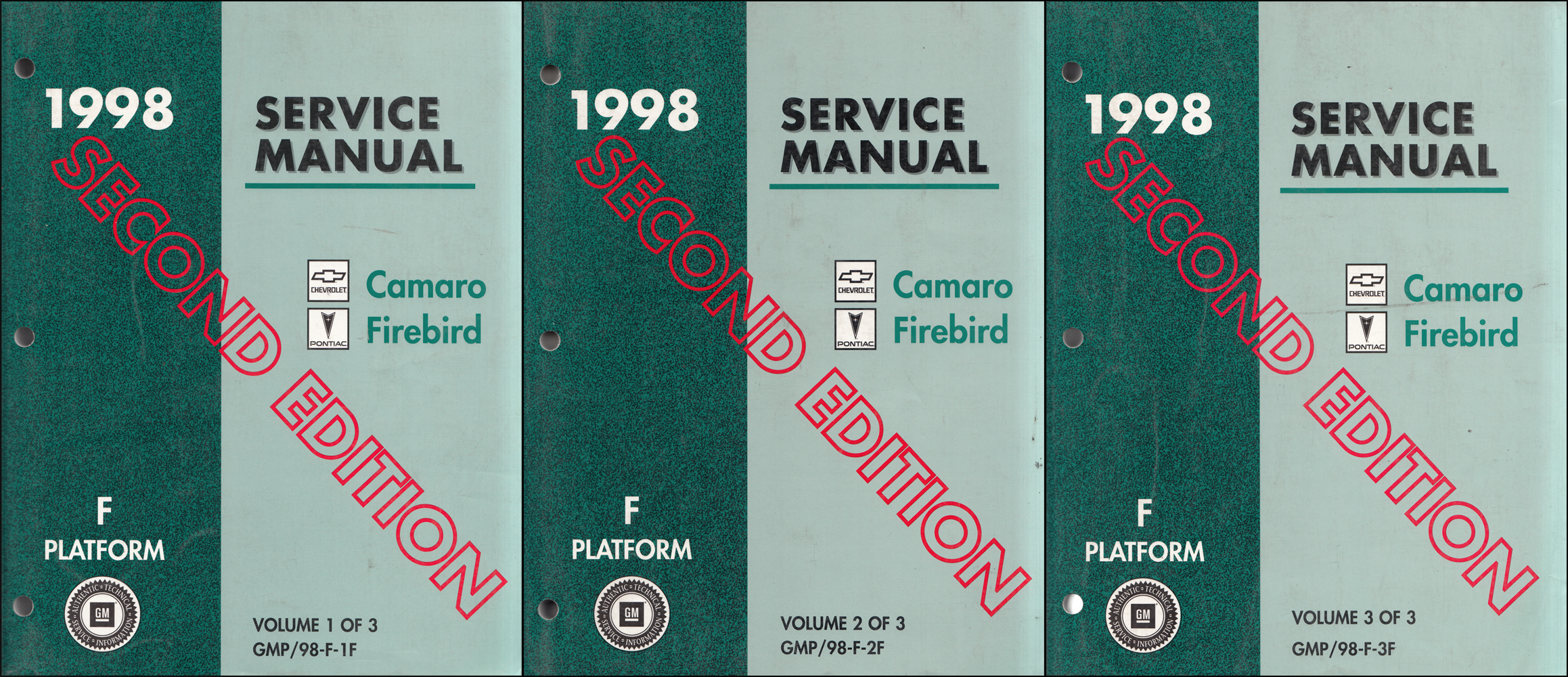 1998 Camaro Firebird and Trans Am Repair Manual Original 3 Volume Set 