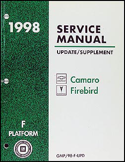 1998 Camaro, Firebird, Trans Am Repair Manual Original Update Supplement