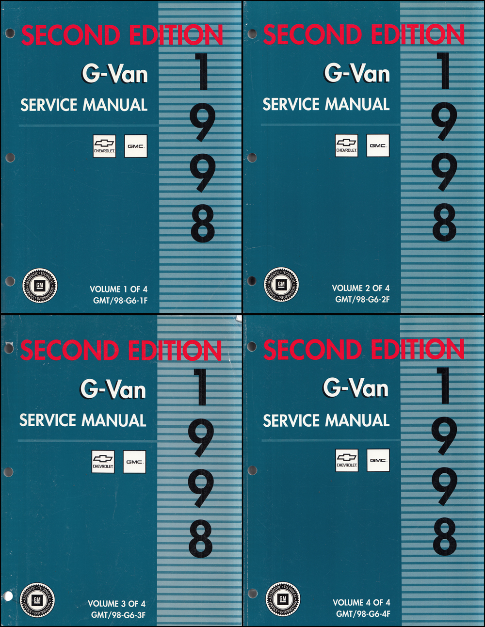 1998 Express and Savana Van Repair Manual 4 Volume Set Original