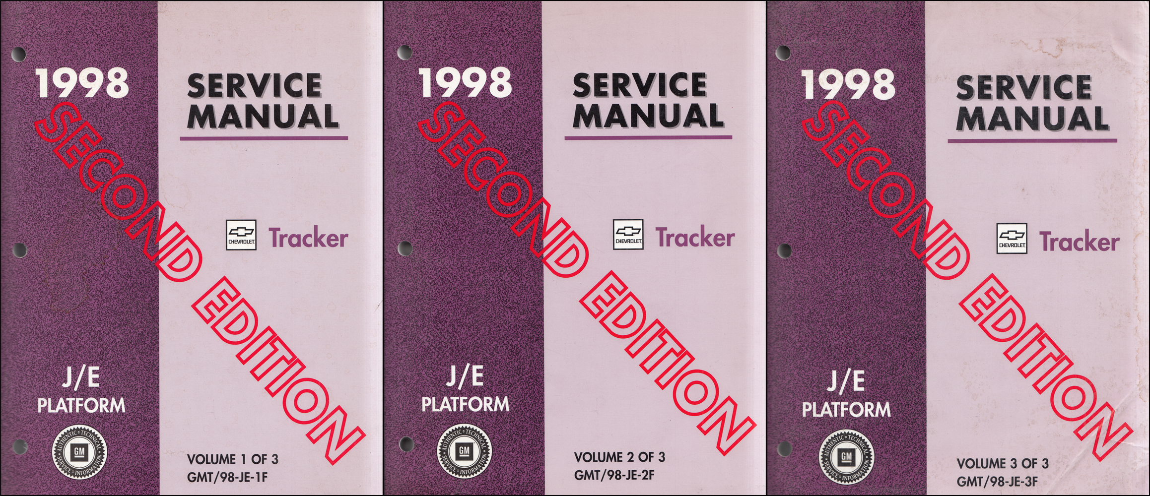 1998 Chevy/Geo Tracker Repair Manual Original 3 Volume Set 