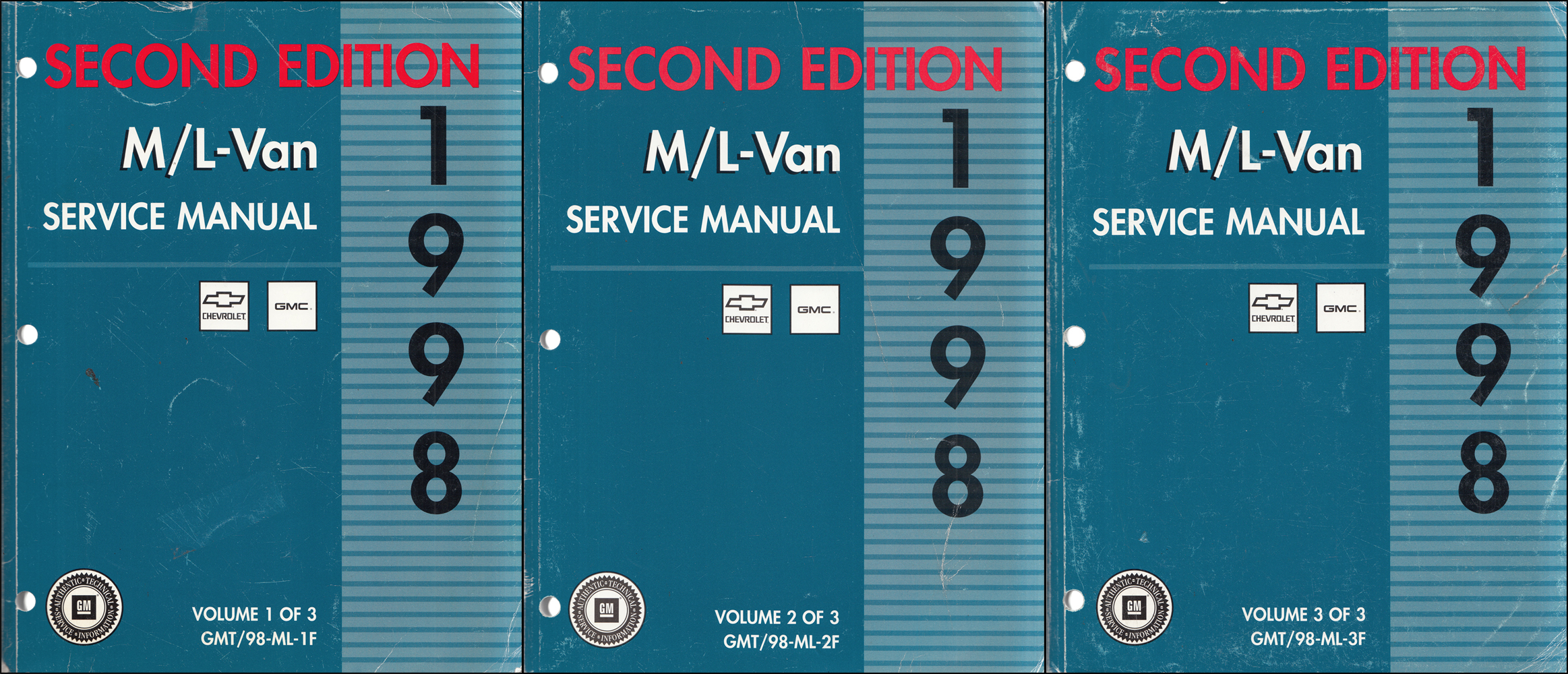 1998 Astro and Safari Repair Manual 3 Volume Set Original