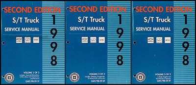 1998 S-10 Sonoma Jimmy Blazer Envoy Bravada Repair Shop Manual Set 2nd Ed.
