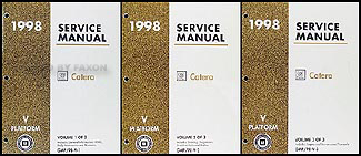 1998 Cadillac Catera Repair Manual Original 3 Volume Set 