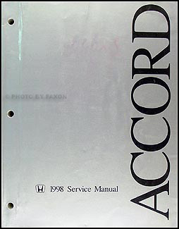 1998 Honda Accord Repair Manual Original 