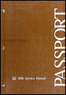 1998 Honda Passport Shop Manual Original 