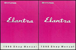 1998 Hyundai Elantra Shop Manual Original 2 Vol. Set 