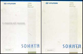 1998 Hyundai Sonata Shop Manual Original 2 Volume Set