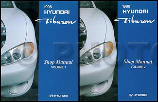 1998 Hyundai Tiburon Shop Manual Original 2 Vol. Set