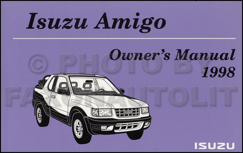 1998 Isuzu Amigo Owner's Manual Original
