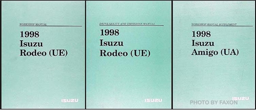 1998 Isuzu Amigo Repair Manual Original Set