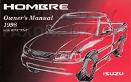 1998 Isuzu Hombre Pickup Truck Owner's Manual Original RPO ZN4