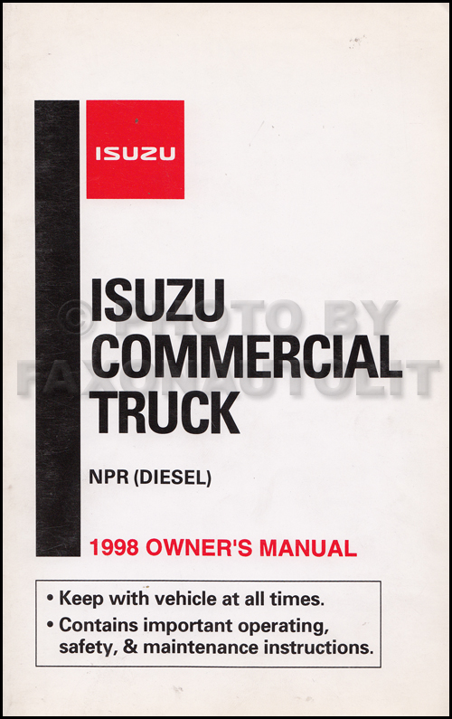 1998 Isuzu NPR Diesel Truck Owner's Manual Original