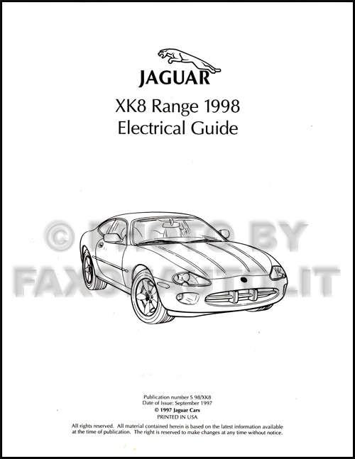 1998 Jaguar XK8 Electrical Guide Wiring Diagram Original