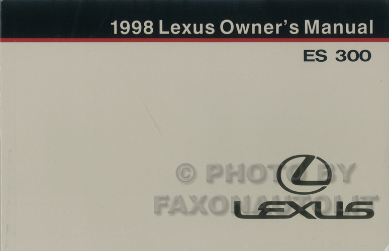 1998 Lexus ES 300 Owners Manual Original