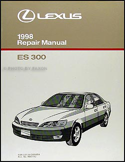 1998 Lexus ES 300 Repair Manual Original 