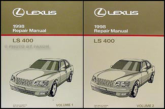1998 Lexus LS 400 Repair Manual Original 2 Volume Set