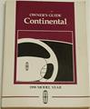 1998 Lincoln Continental Owner's Manual Original