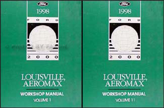 1998 Ford Louisville & Aeromax Repair Manual 2 Volume Set Original