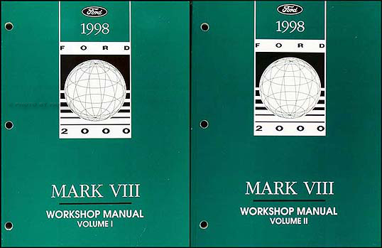 1998 Lincoln Mark VIII Shop Manual Original 2 Volume Set 