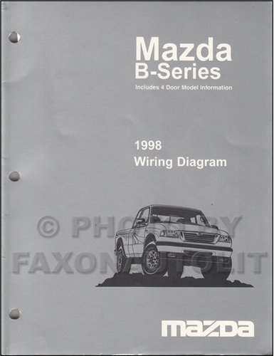 1998 Mazda B4000 B3000 B2300 Pickup Truck Wiring Diagram Manual Original 2 and 4 door